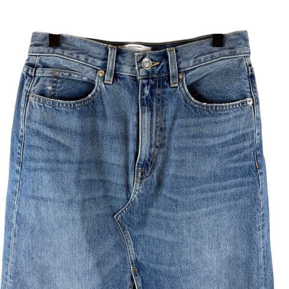 SLVRLAKE Midi Denim Skirt Front Slit Size 25 - Picture 8 of 10